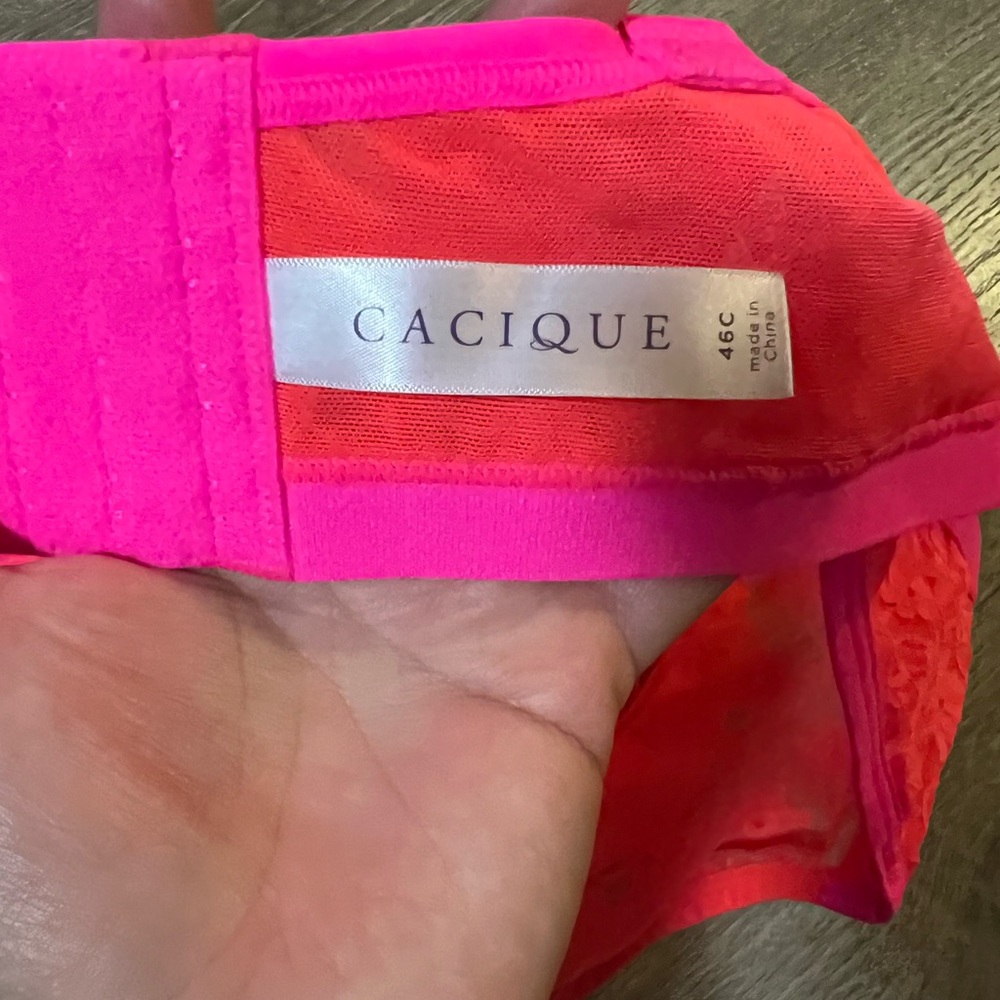 Cacique Flower Lace Unlined Demi Bra - Picture 7 of 7